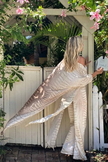 Unique Printed Cardigan And Wide Leg Pants Set