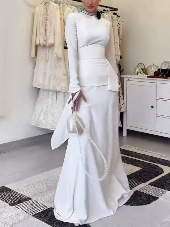 Waist Belt Design Maxi Dress Set