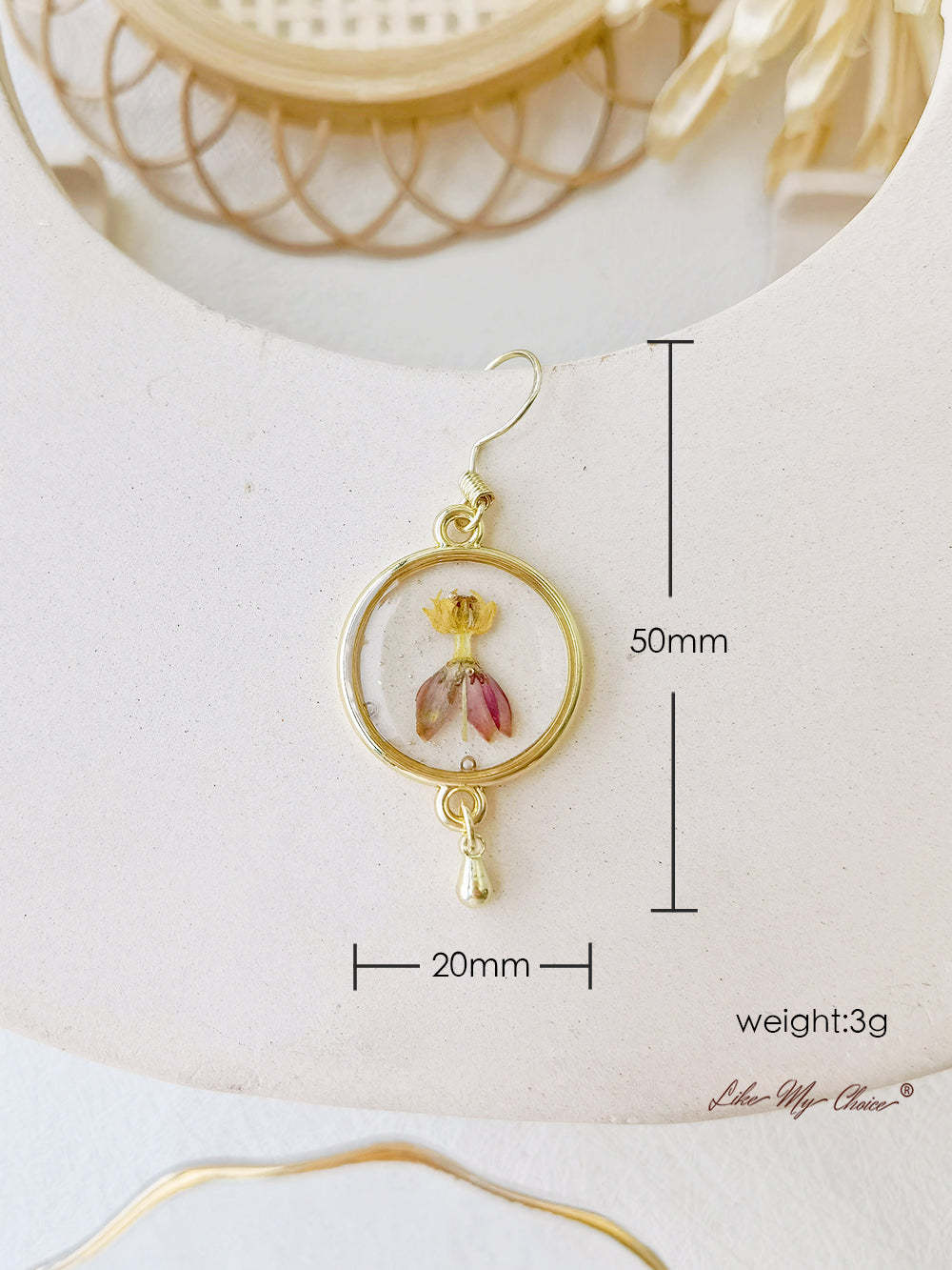 Dancing Orchid Flower Earrings