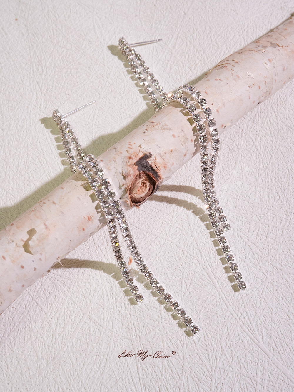 Rhinestone Tassel Simple Earrings