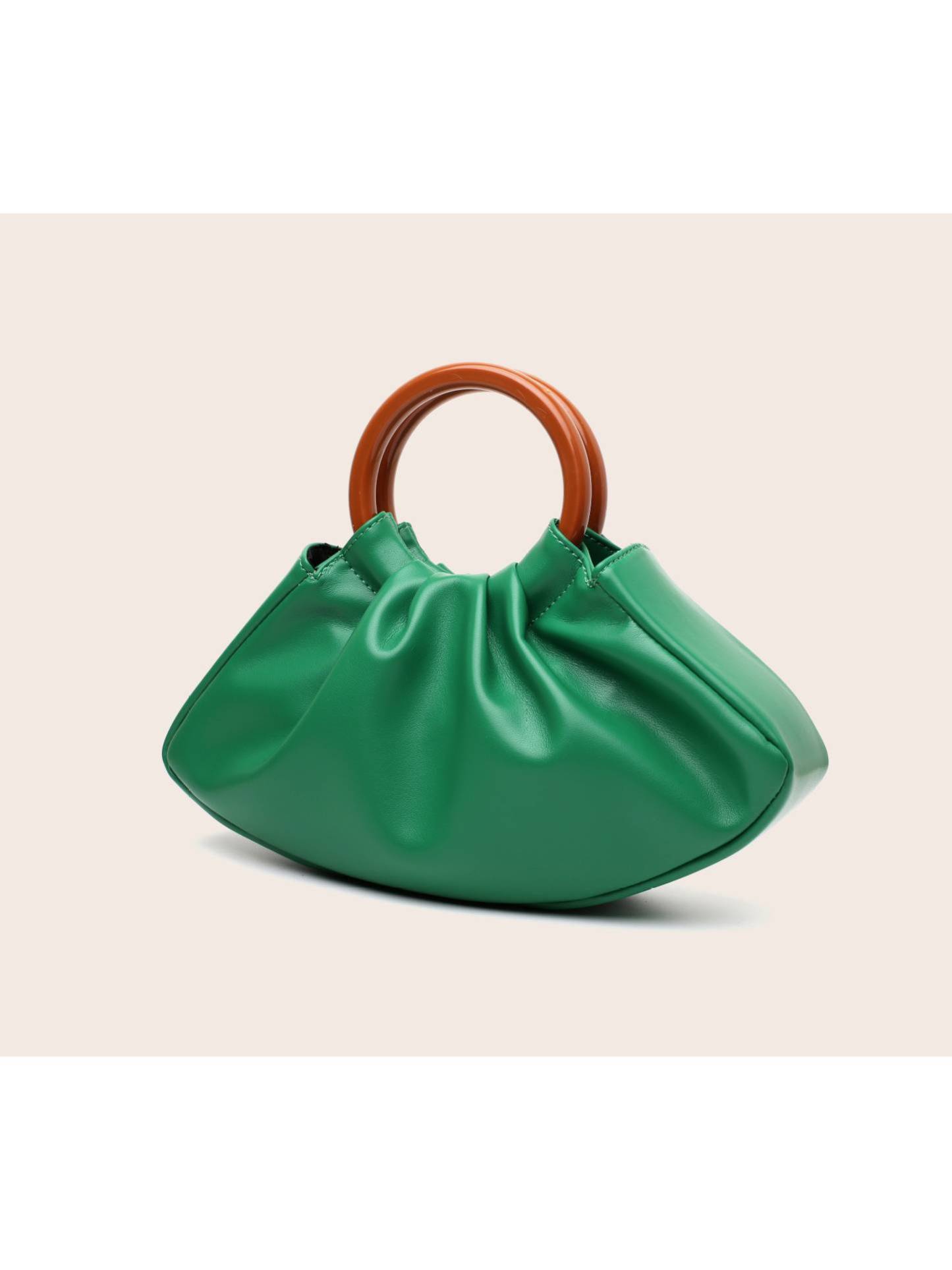 Pleated Shell-shaped Handbag
