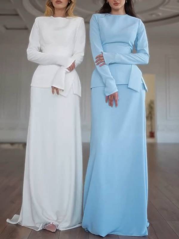 Waist Belt Design Maxi Dress Set