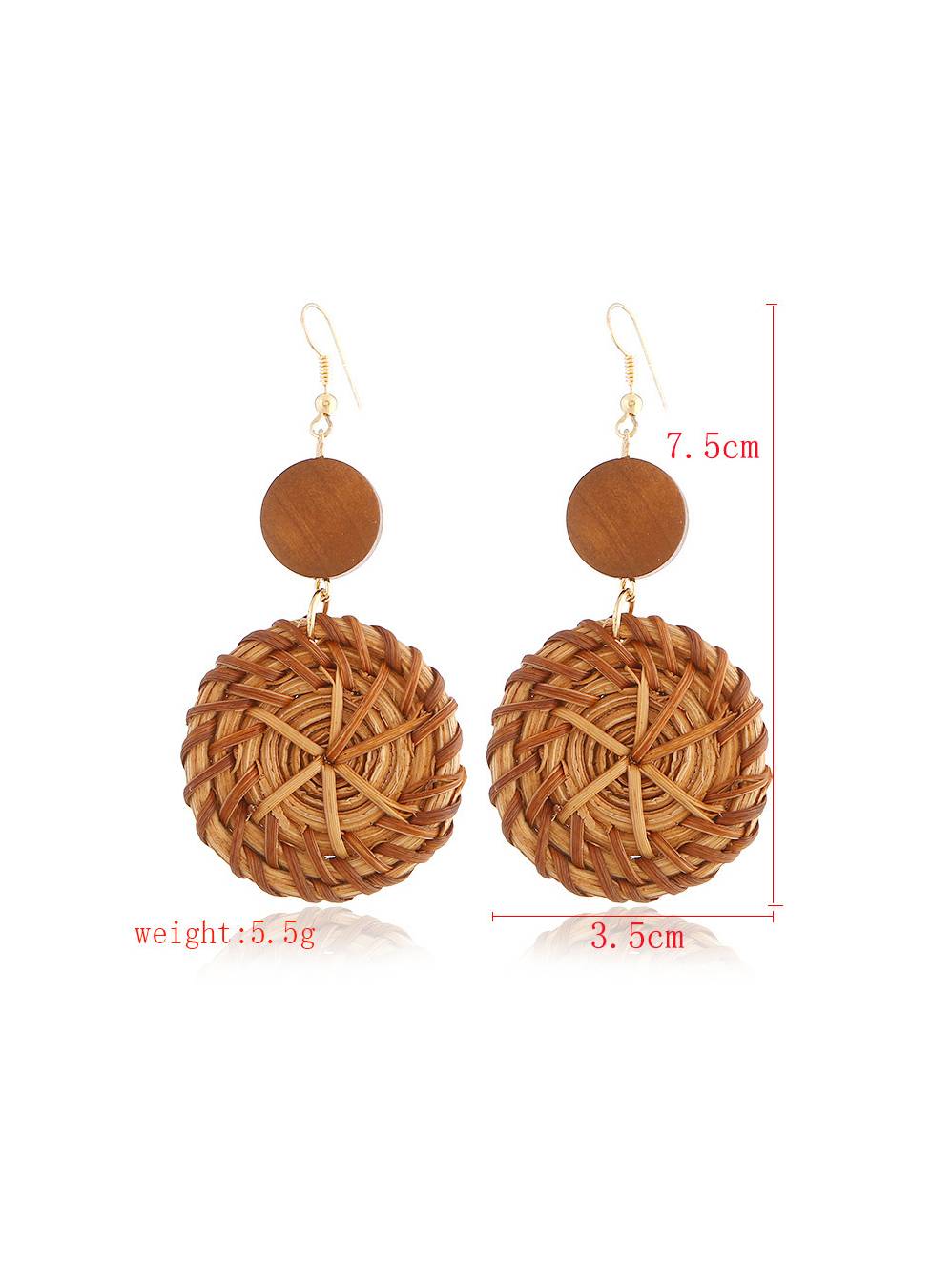 Bohemian Shell Straw Earrings