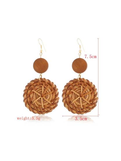 Bohemian Shell Straw Earrings