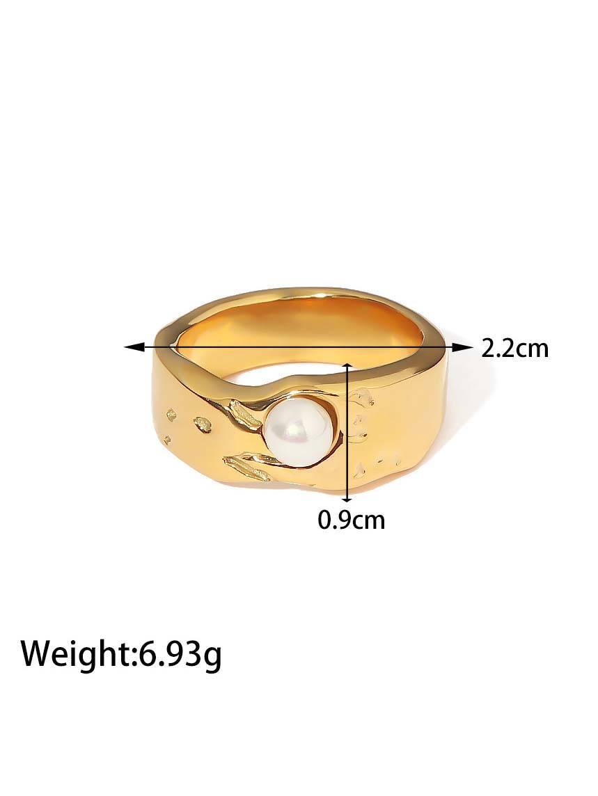 Shell Starfish Pearl Ring