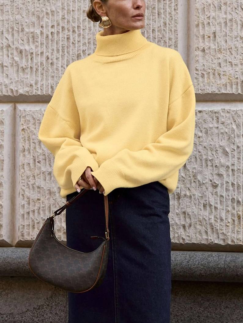 Minimalist Turtleneck Pullover Sweater