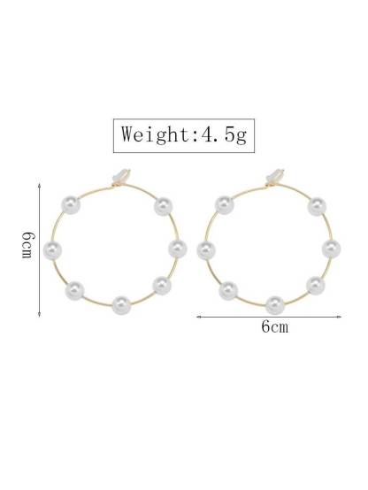 Pearl Circle Earrings