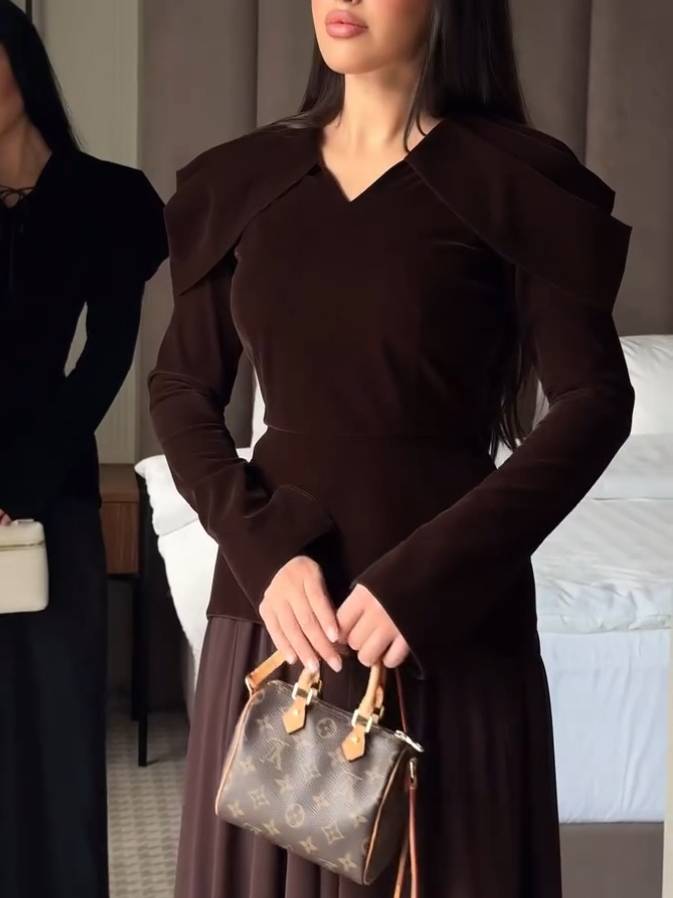 Vintage Velvet Shirt And Skirt Suit-Shirt