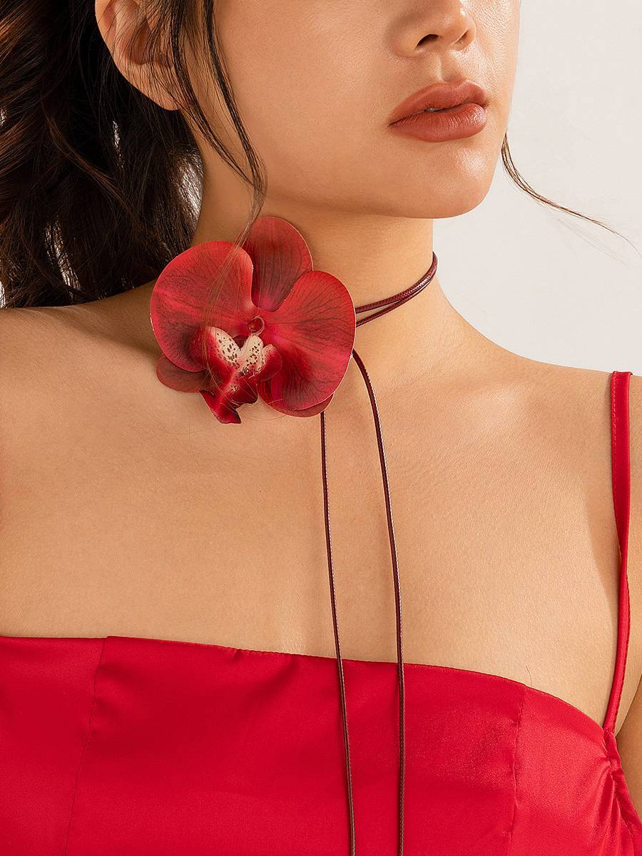 Phalaenopsis Necklace Earrings Hairpin