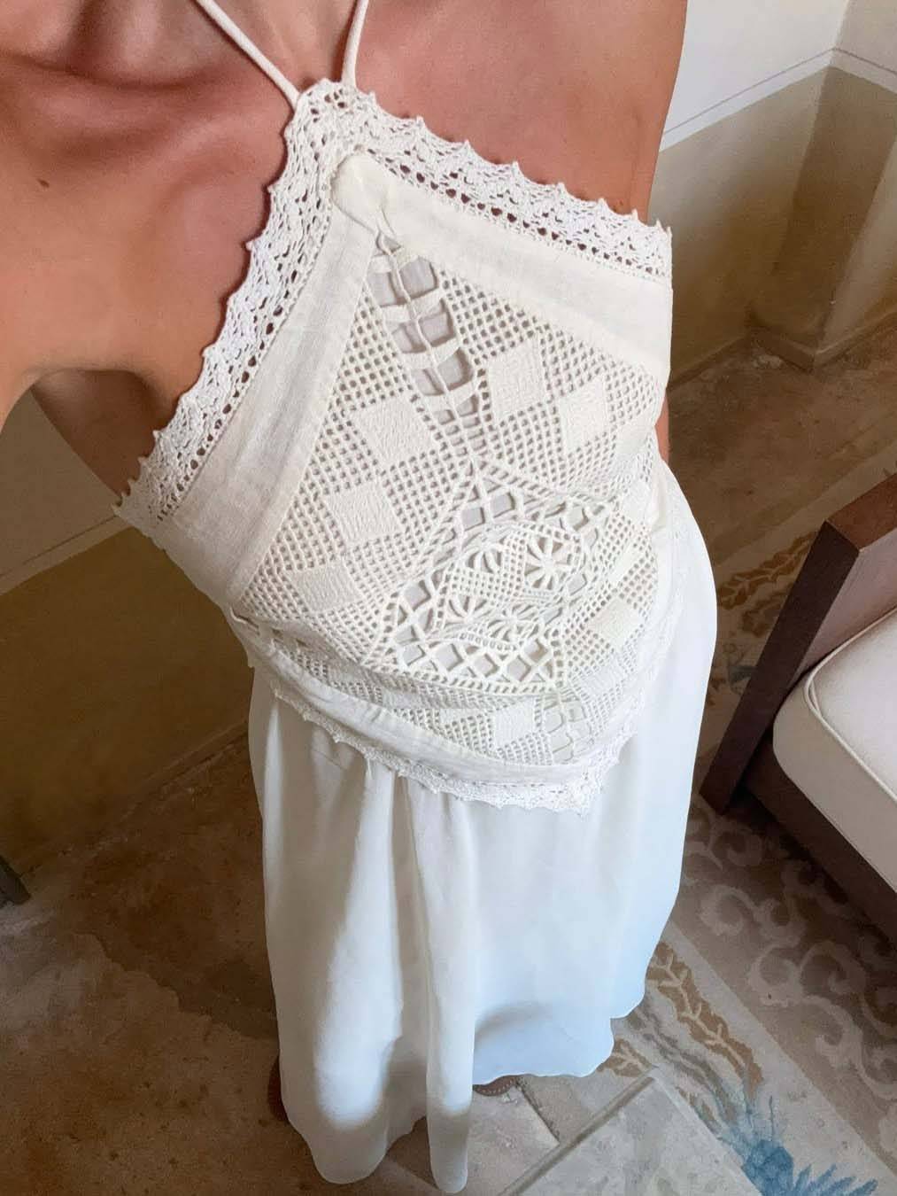 Halter Neck Backless Lace Top And Skirt Set-Skirt