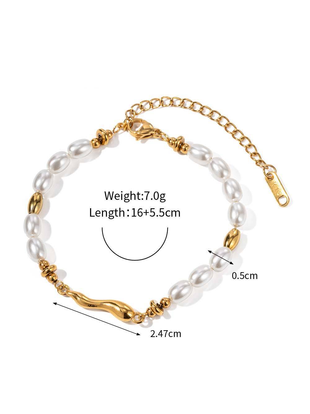 Pearl Metal Bracelet