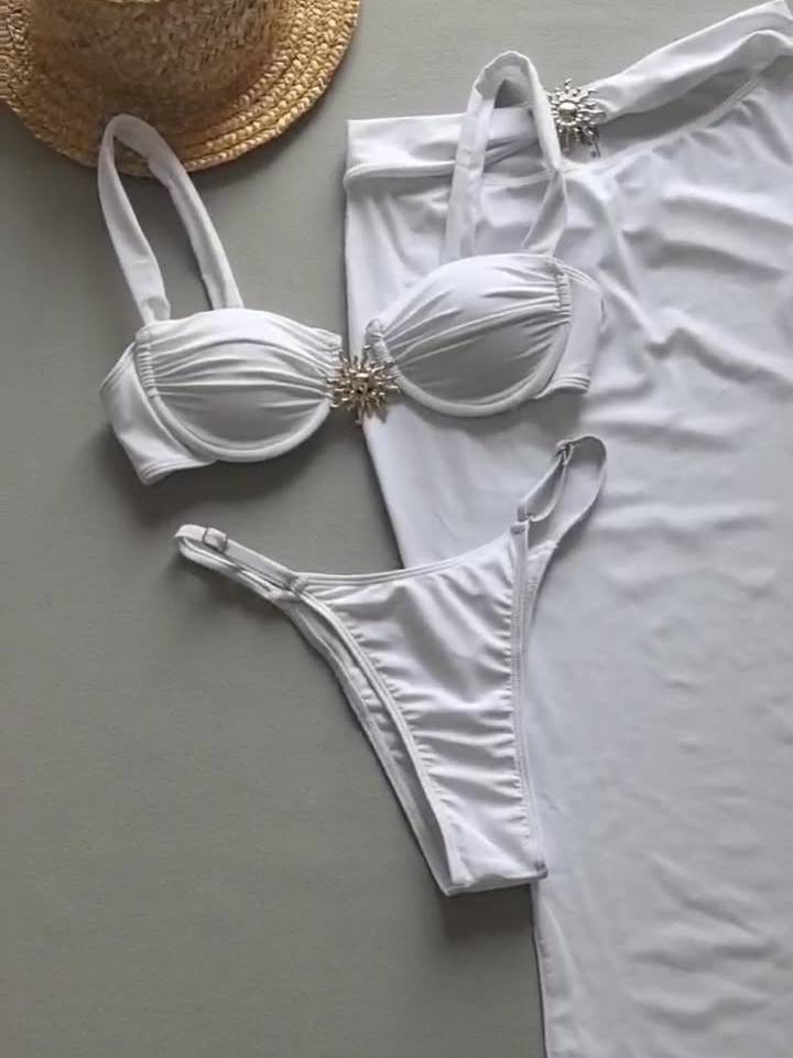 Bikini Beach Dress Three-piece Sets