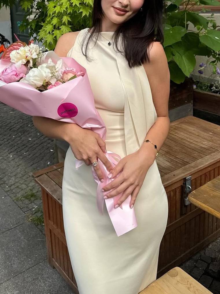 Minimalist Boat Collar Lace-Up Design Slim-Fit Maxi Dress