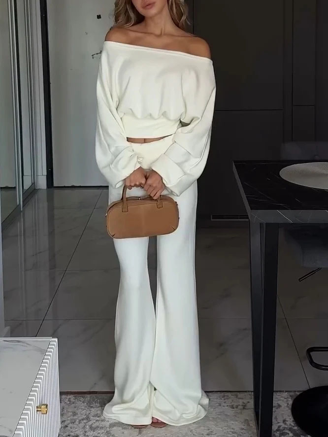 Drapey Flared Trousers