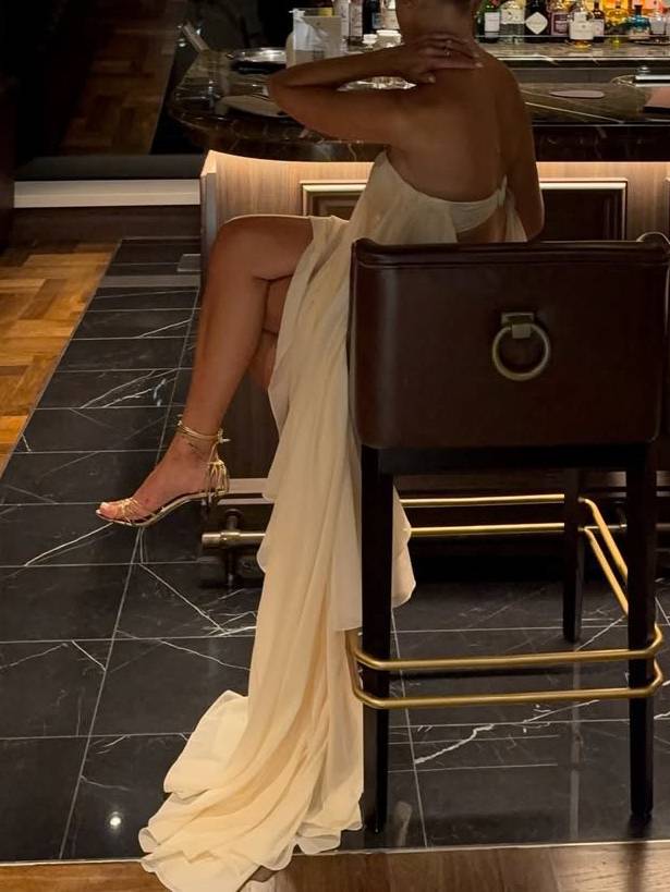 Tube Top Irregular Hem Maxi Dress