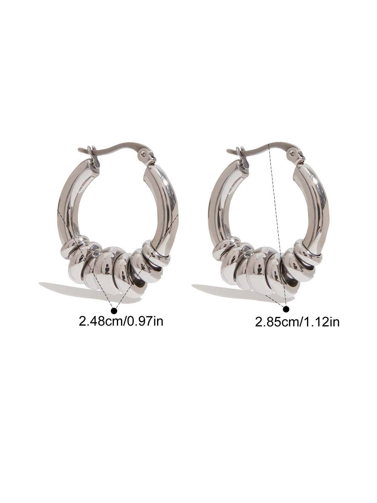 Minimalist Circle Two-Tone Earrings