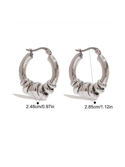 Minimalist Circle Two-Tone Earrings