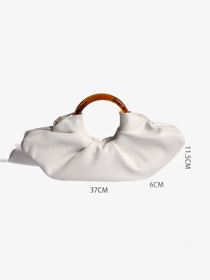 Curved Acrylic Handle Tote Bag