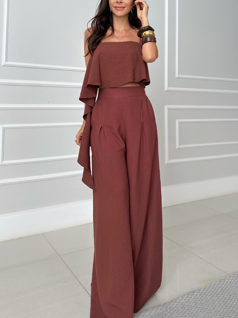 Exquisite Charming Halter Neck Two-piece Suit