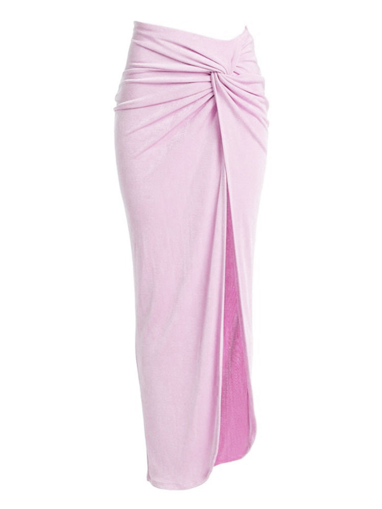 Fashion Sexy Twist Slit Skirt