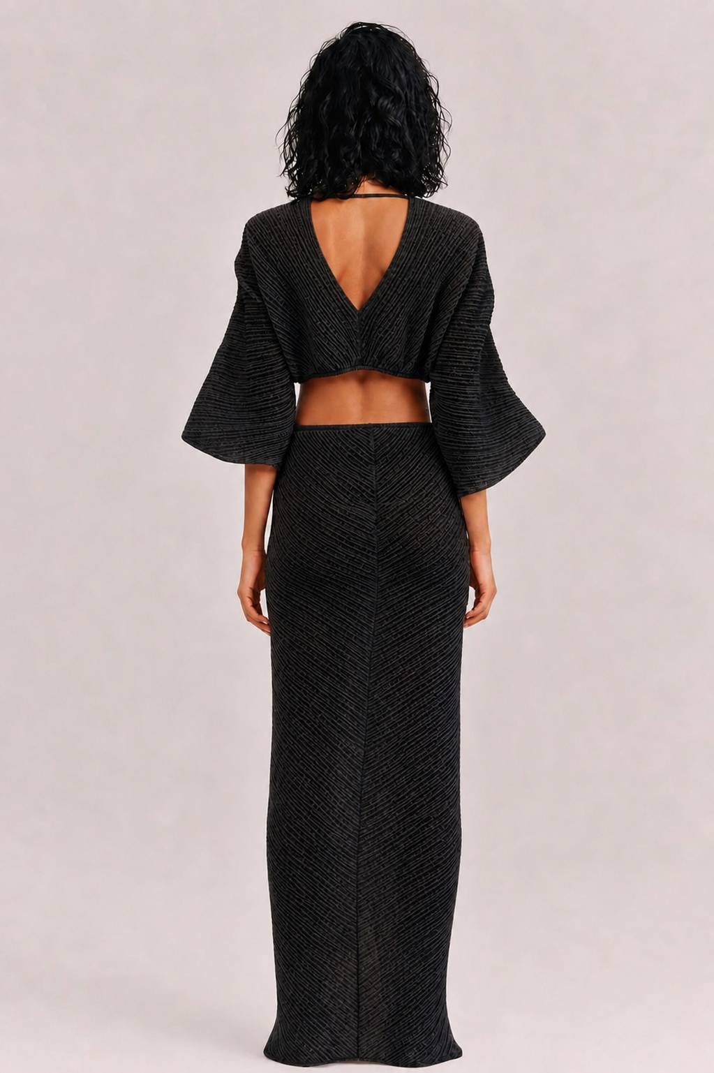 Sexy Twist-Front Cut-Out Maxi Dress