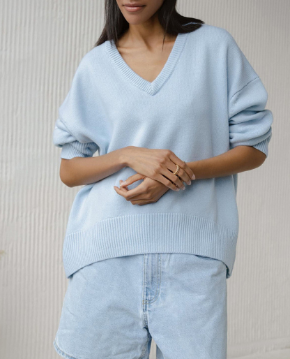 V-Neck Pullover Sweater