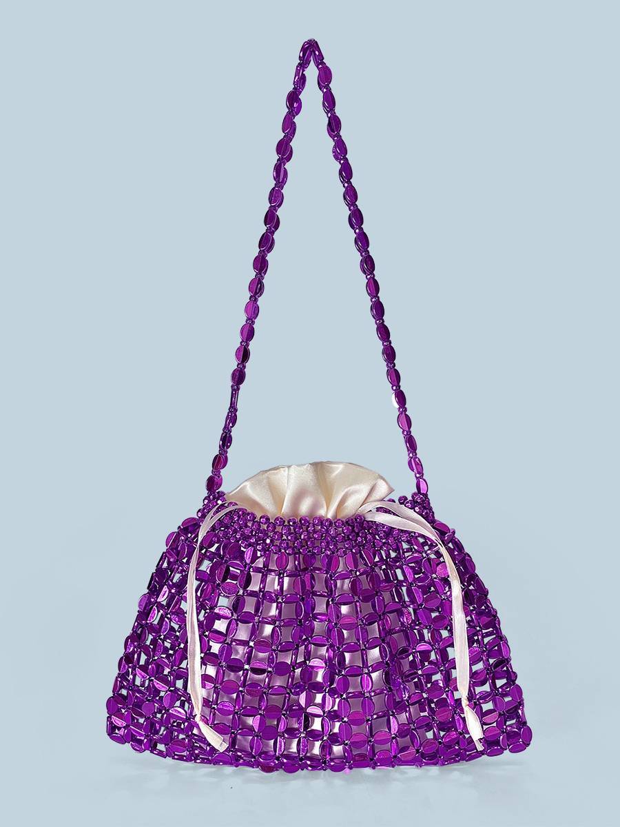 Hollow-out Woven Handbag Underarm Bag