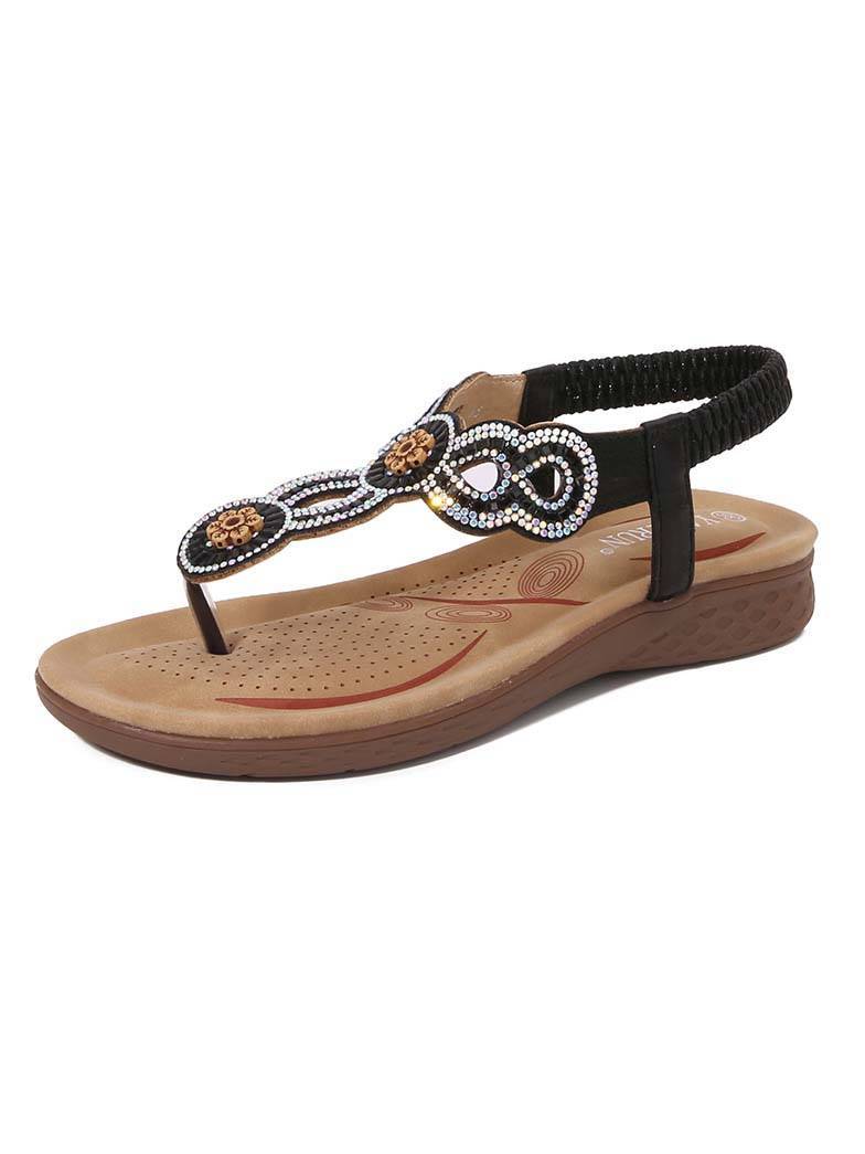 Bohemian Flip-Toe Flat Sandals