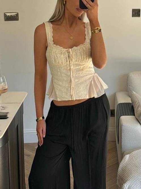 Lace-trim Camisole Top