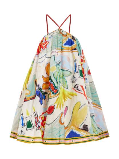 Halter Neck Printed Mini Dress