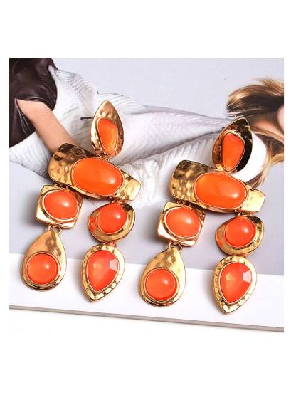 Water Drop Colored Rhinestone Earrings
