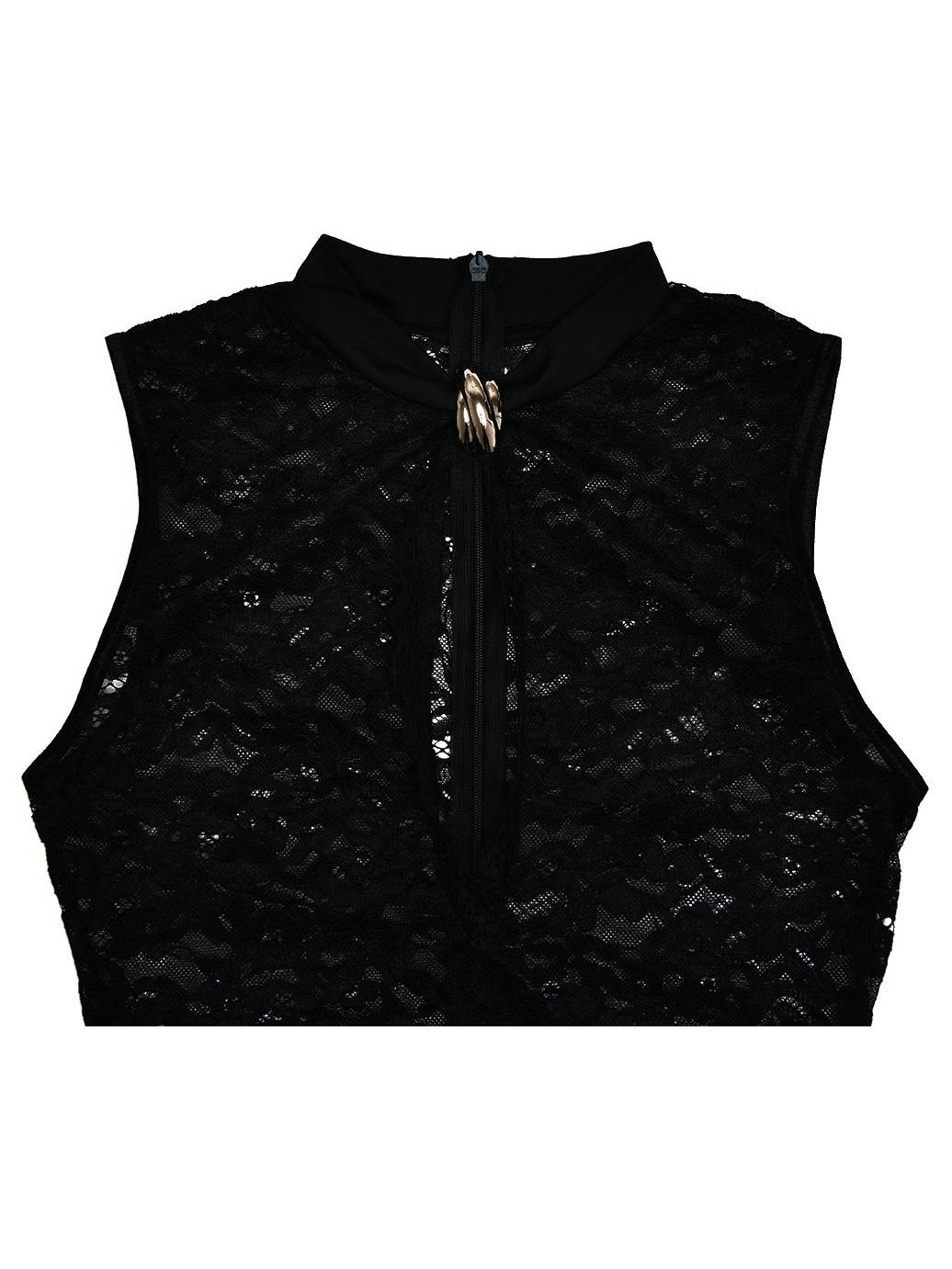 Lace Hollow High Slit Maxi Dress