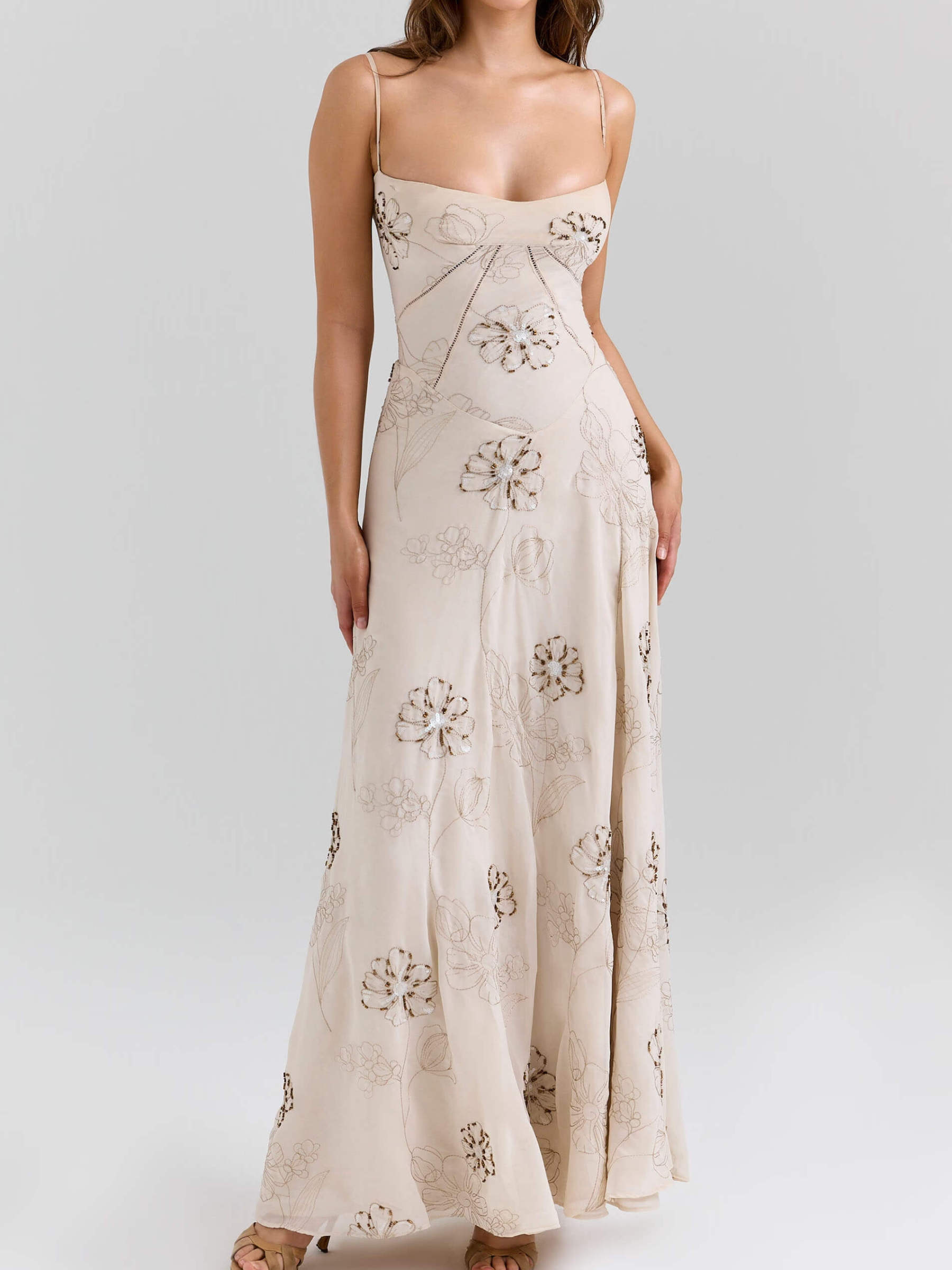 Exquisite Floral Slip Dress