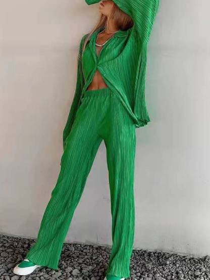 Textured Loose Casual Suit