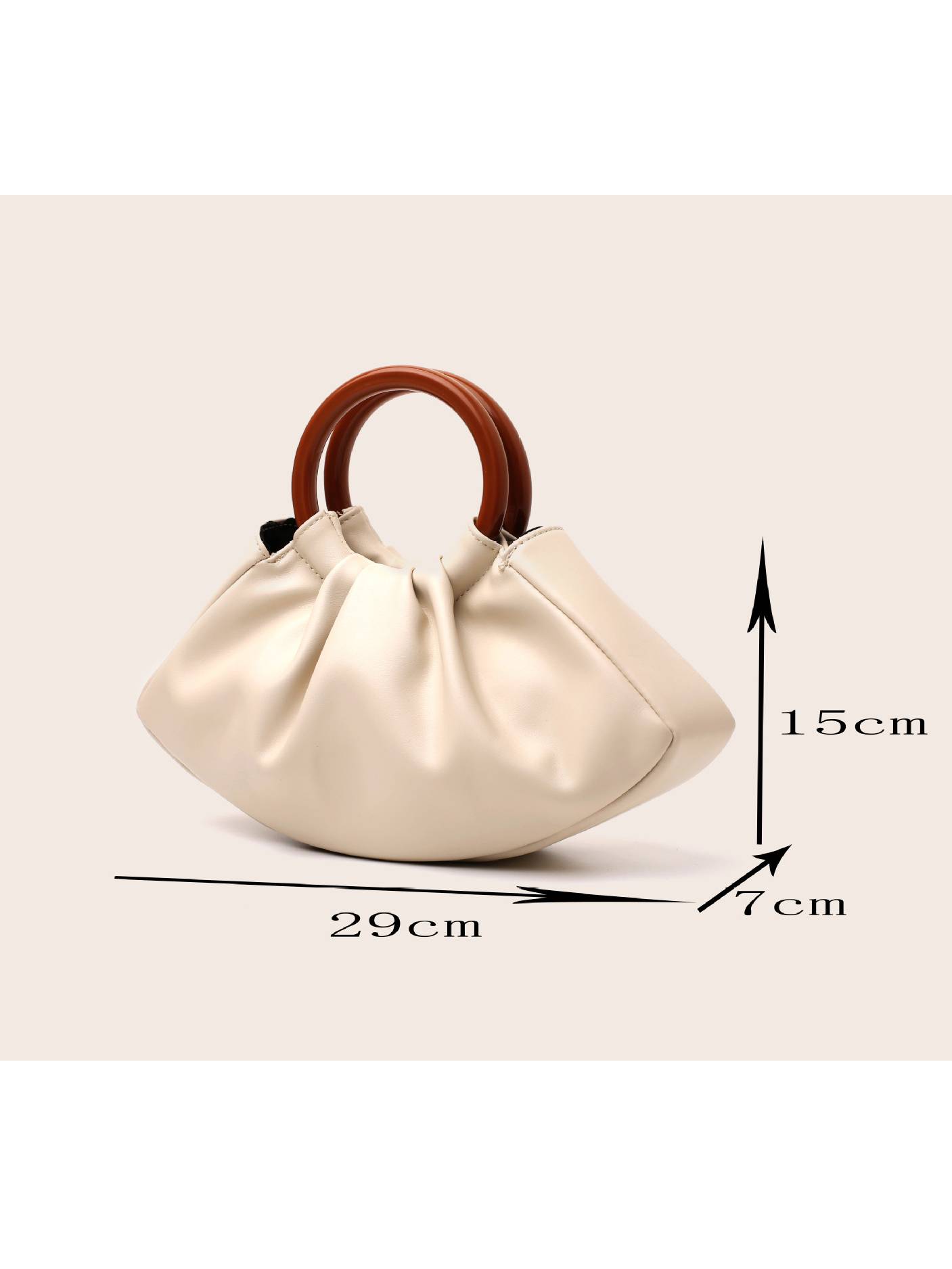 Pleated Shell-shaped Handbag