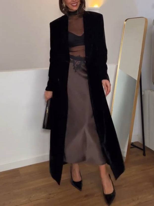 Tulle Top And Lace Skirt Set