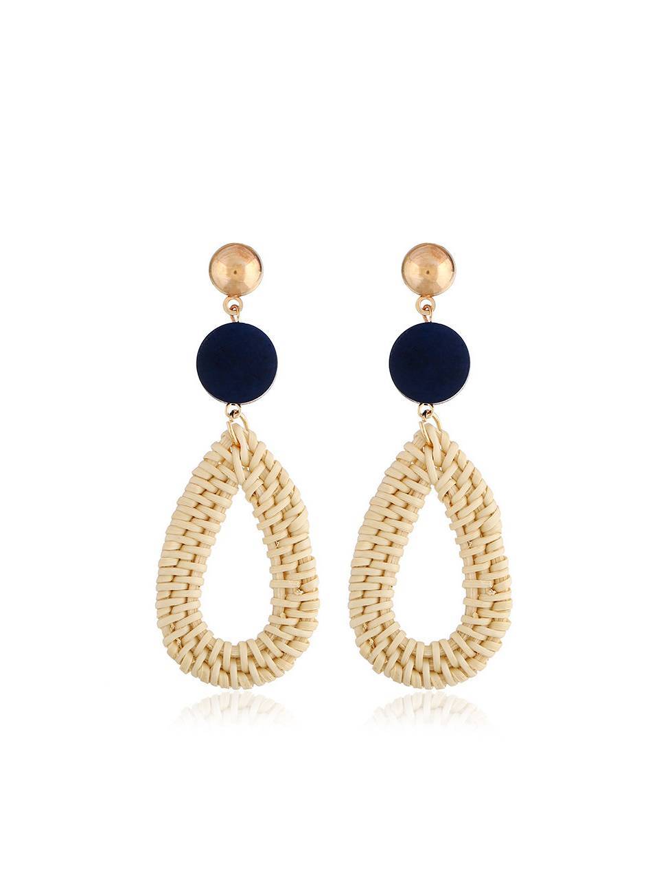 Bohemian Straw Earrings