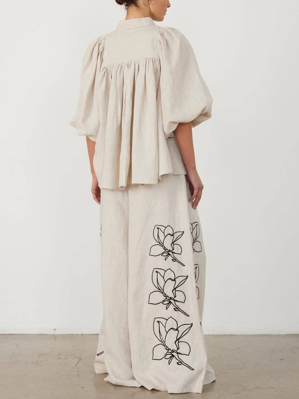 Vintage Pastoral Print Shirt