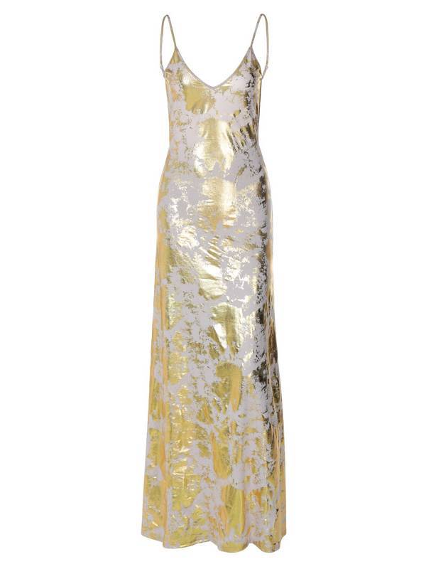 Unique Printed Sling Maxi Dress