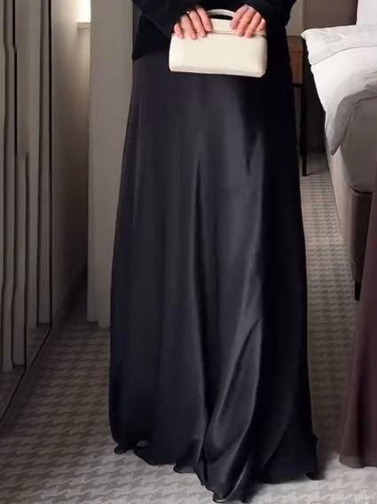 Vintage Velvet Shirt And Skirt Suit-Skirt