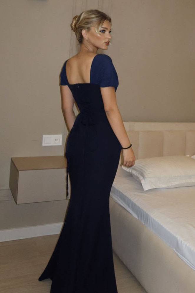 Off-shoulder Pleated Maxi Dress