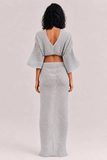 Sexy Twist-Front Cut-Out Maxi Dress