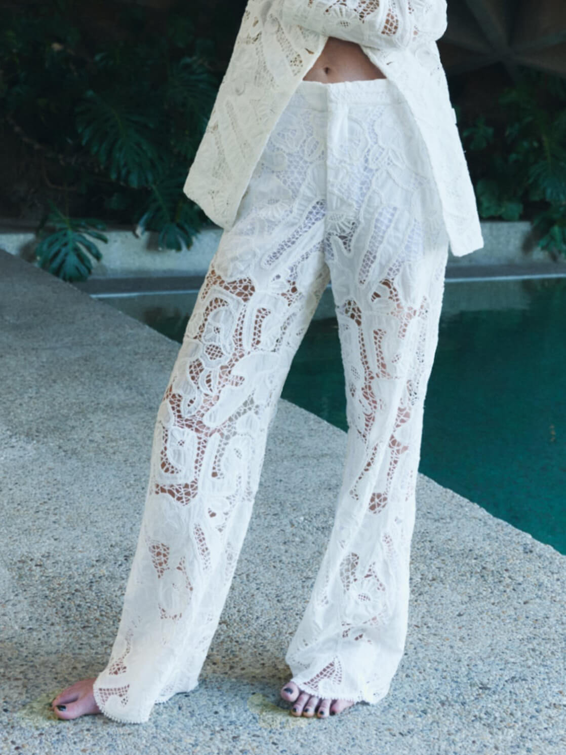 Elegant And Unique Lace Loose Wide-leg Pants