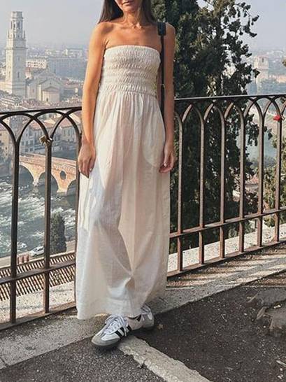 Strapless Holiday Maxi Dress