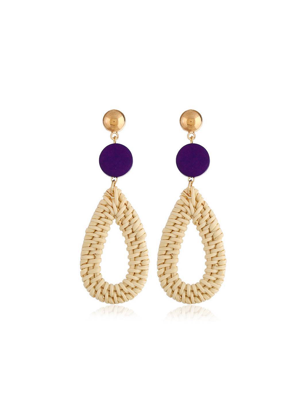 Bohemian Straw Earrings