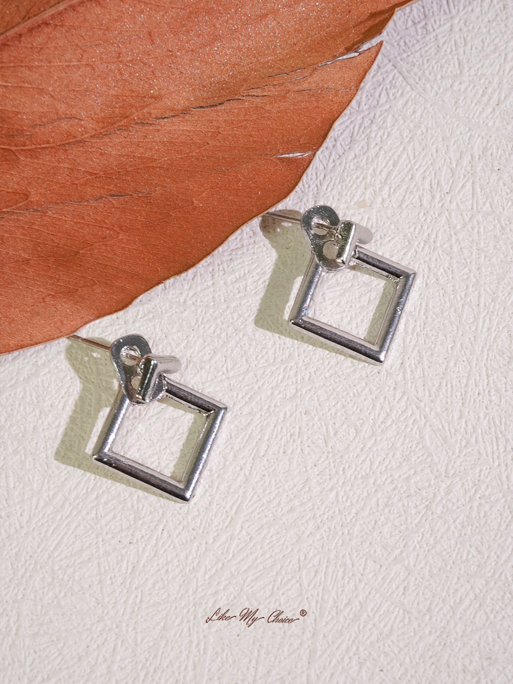 Trendy Cute Nickel Free Square Stud Earrings
