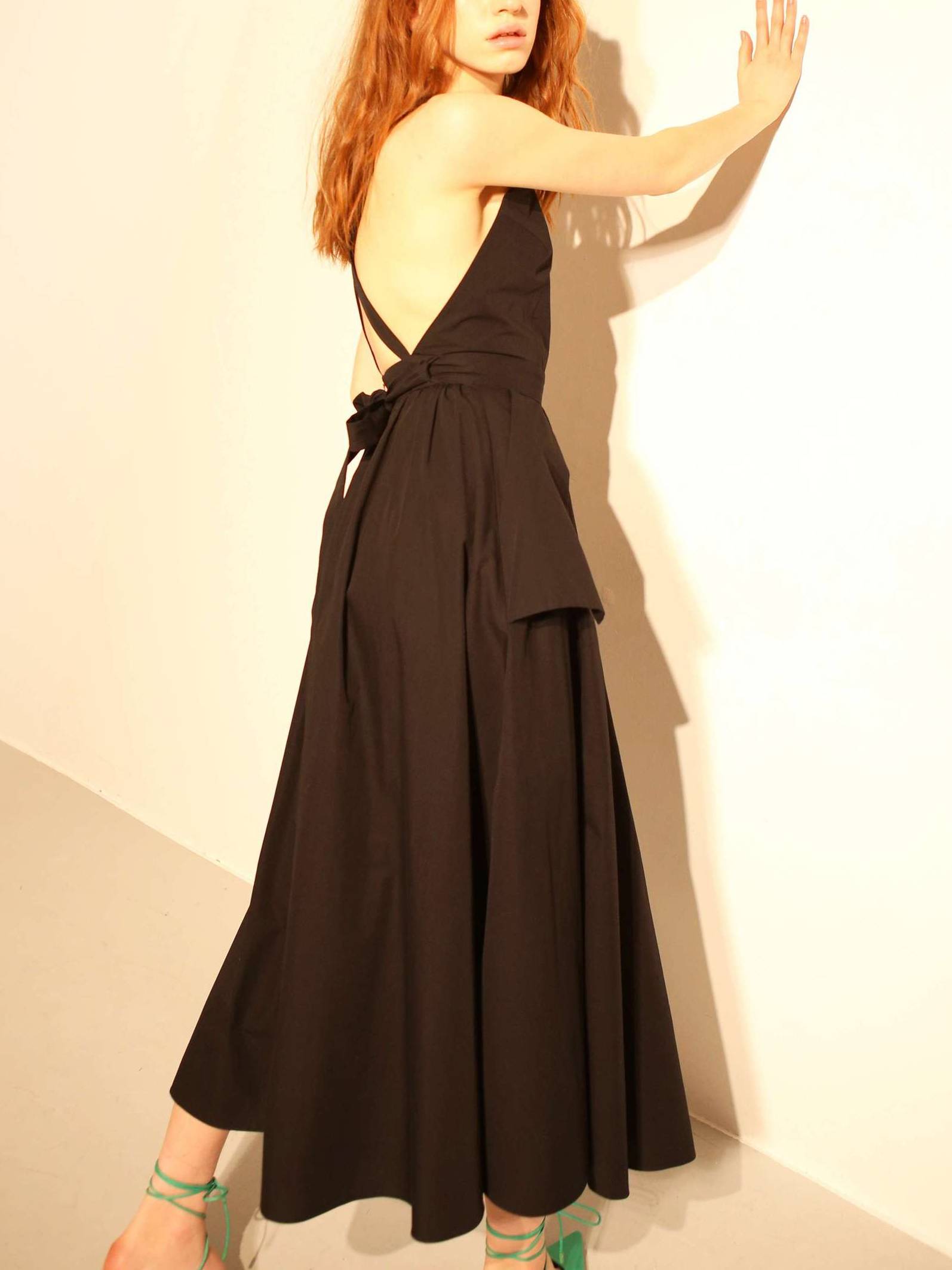 Retro Backless Midi Dress