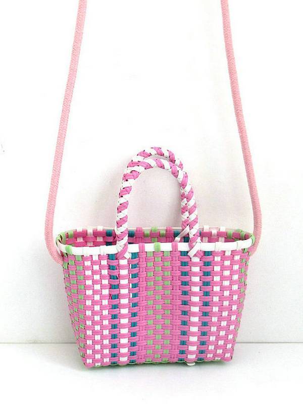 Colorful Hand Woven Beach Bag Picnic Bag
