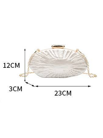 Shell Element Clutch Chain Bag
