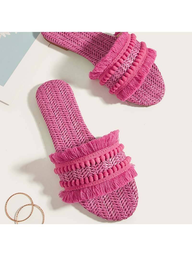 Vacation Style Straw Sandals